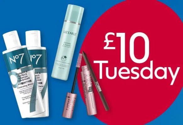 £10 Tuesday Beauty Event - Liz Earle, La Roche-Posay, Soap & Glory, Sanctuary, Nip+Fab, Lumene, Nivea, L'Oreal, No7, Oral B