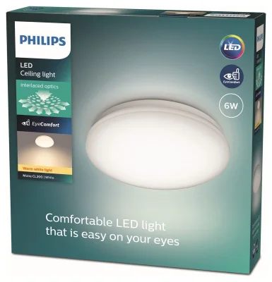 Philips LED Moire Indoor Ceiling Light, White