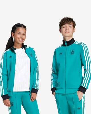 adidas Liverpool FC Youth 25/26 Icons Third Anthem Jacket Sea Green (Sizes 7-14)