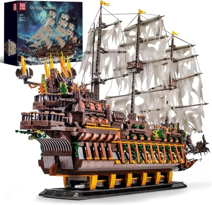 Mould King 13197 Pirate Ship Building Blocks Kit MOC Flying Dutchman (4364+ Pieces)