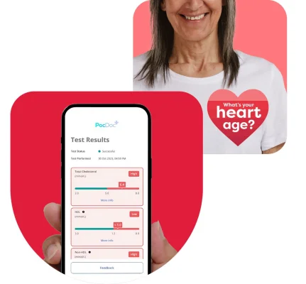 PocDoc Smart Cholesterol Lipid At-Home Test Kit (HDL, LDL)