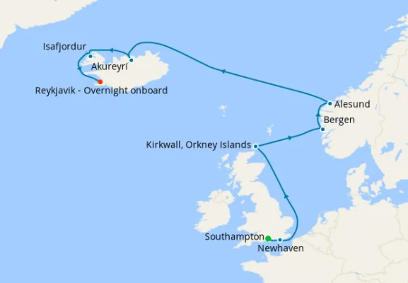 11 Night Iceland, Scotland & Norway Cruise on Norwegian Star (2 Adults, Inside Cabin, Full Board) 23 Aug 2026