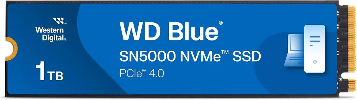 WD Blue SN5000 1TB PCIe Gen4 NVMe SSD (Opened – never used)