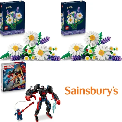 LEGO Botanicals 11508 Daisies / LEGO Marvel 76337 Miles Morales Mech vs Spider-Man 2099 Set