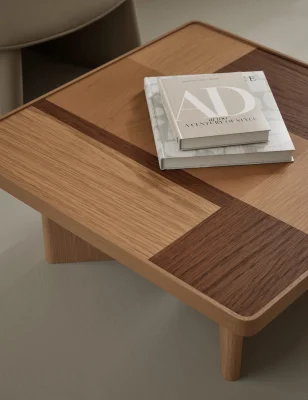 M&S Hugo Coffee Table, Walnut & Oak Veneer