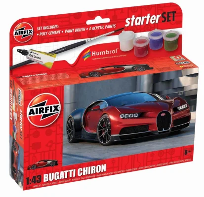 Airfix Starter Set A55005 Bugatti Chiron Model Building Kit