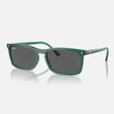 Ray-Ban RB4435 Sunglasses 59mm Transparent Green Dark Grey Lenses