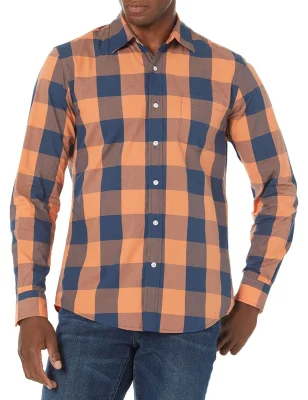 Amazon Essentials Men's Long-Sleeve Casual Poplin Shirt, XL Size