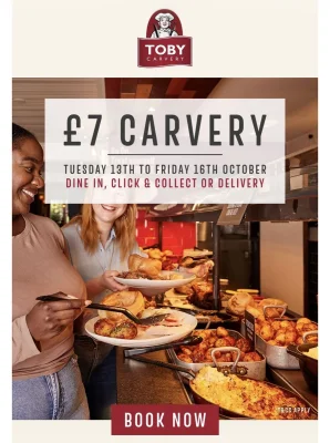 Toby Carvery Carvery Meal (Selected Accounts)
