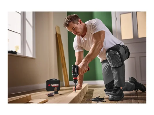 Parkside Performance 12V Cordless Drill Driver Starter Set (43 Pieces, 2x 2Ah Batteries)