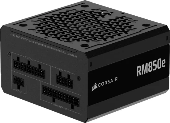 Corsair RM850e (2025) Fully Modular ATX PSU 12V-2x6 Cable ATX 3.1 PCIe 5.1 Used Like New Black/White