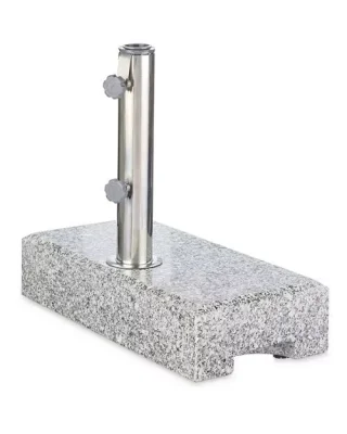 Belavi Rectangular Parasol Base 25kg Granite/Stainless-Steel Tube