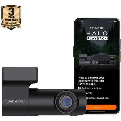 Road Angel Halo Start 2 Dashcam with 32GB Micro SD Card
