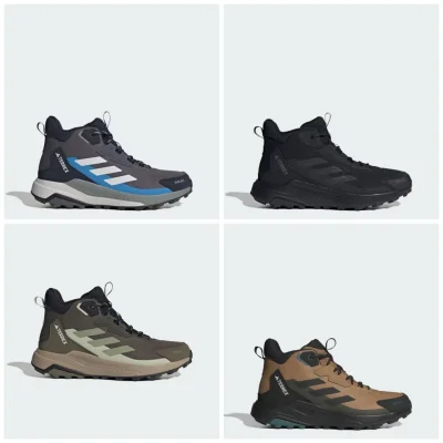 Adidas Terrex Anylander Mid RAIN.RDY Hiking Shoes Blue/Black, Olive, Green