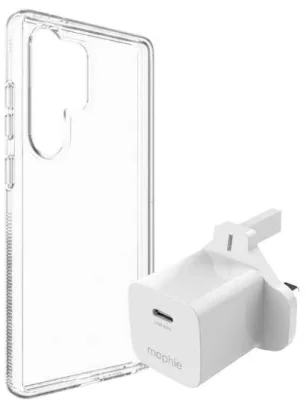 ZAGG Crystal Palace Lite Galaxy A36 Clear Case & Mophie 30W USB-C Wall Charger Bundle