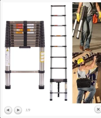 3.2m Telescopic Ladder Portable Step Ladder EN131 Certified - LMstarz