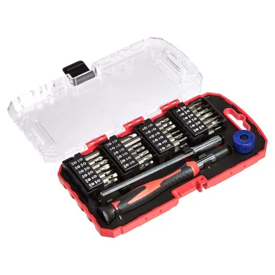 Amazon Basics 51-Piece Precision Screwdriver Bit Set Micro Repair Tool Kit, Magnetic Case