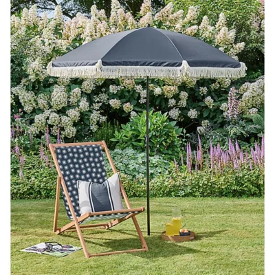 George Home Boho Parasol 2 Metre Canopy Span - Navy
