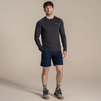 Craghoppers Men's Basecamp Shorts UPF 50+ Blue Navy, 3 Pockets (1 Zipped)