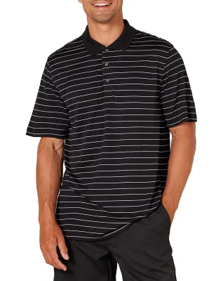 Amazon Essentials Men's Quick Dry Short Sleeve Golf Polo Shirt, Size M