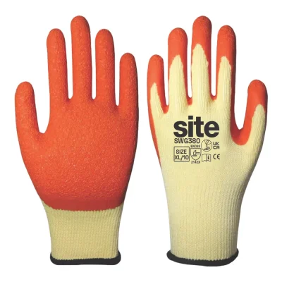 Site Builder Gloves SWG380 Large Yellow/Orange 10 Pack (10 Pairs)