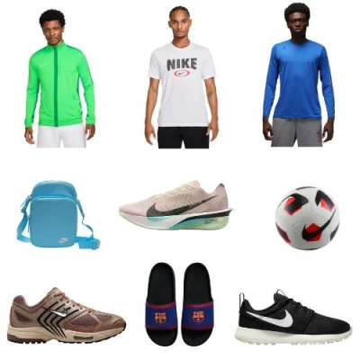 Nike Men's Dri-FIT Jacket, FCB Slides, Academy Trousers, Golf Shoes