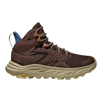 HOKA Men's Anacapa 2 Mid GTX Waterproof Leather Hiking Boots (Red)