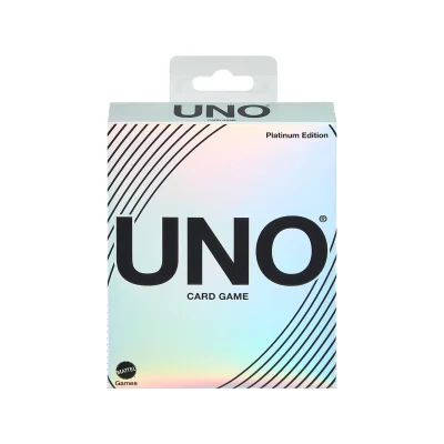 Mattel Games UNO Platinum Edition Card Game Premium Collectible Cards HPY61