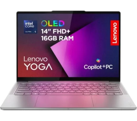 Lenovo Yoga Slim 7 Aura Edition 14" Copilot+ Laptop, Intel Core Ultra 5, 512GB SSD, Grey