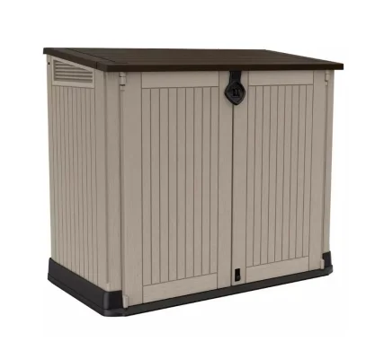 Keter Store It Out Midi 880L Garden Storage Box - Beige/Brown or Dark Brown