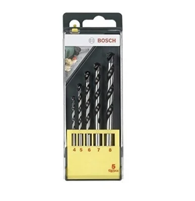 Bosch 5-Piece Concrete Drill Bit Set Ø4-8mm Tungsten Carbide 2607019445