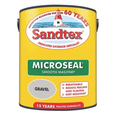 Sandtex Microseal Smooth Masonry Paint 5L - Gravel