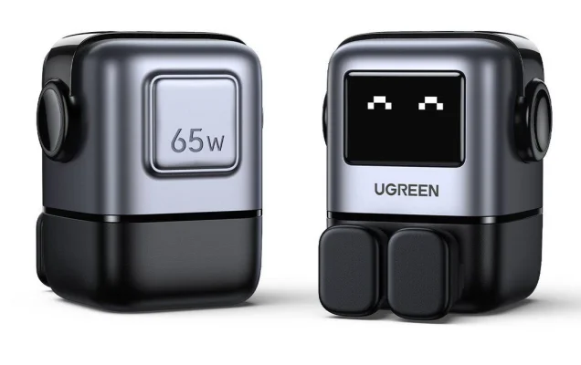 UGREEN Uno 65W Robot GaN Charger - Black or Purple