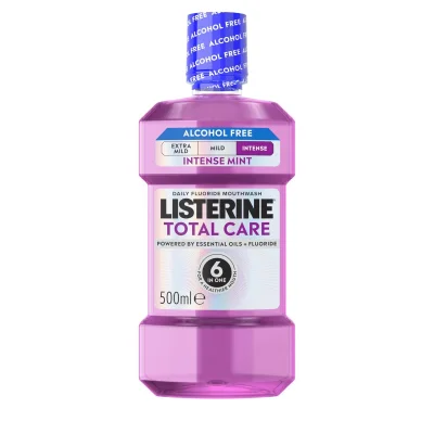 Listerine Total Care Intense Taste Alcohol Free Antibacterial Mouthwash 500ml