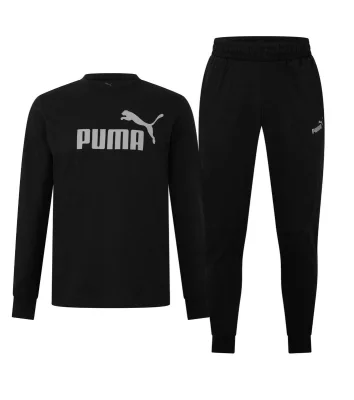 Puma Leisurewear Long Fleece Full Tracksuit Two-Piece Set (Jacket & Trousers)