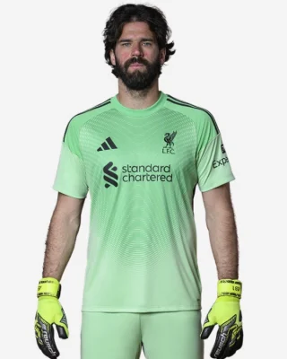 Liverpool FC adidas Men's 25/26 Home Goalkeeper Jersey Short Sleeve Green