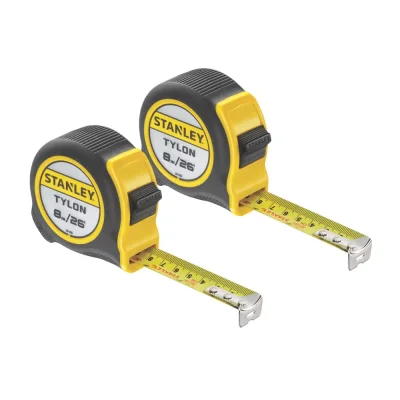 Stanley 8m Tape Measure Set, 2 Pack