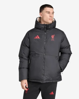 Liverpool FC adidas Adults 25/26 Reversible Down Jacket Black/Wonder White - 2XL/3XL