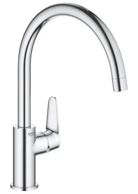 Grohe Bau Curve Kitchen Mono Mixer Tap, Chrome