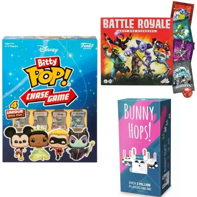 Goliath Games Funko Bitty POP Disney Chase Game / Bunny Hops Game / Tomy Battle Royale Strategy Game