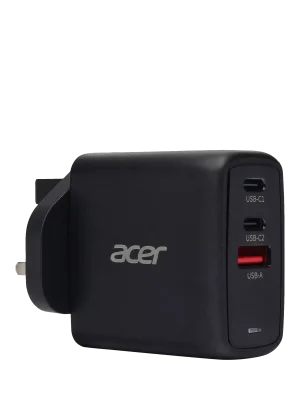 Acer GaN USB-C/USB-A 3-Port 67W PD Charger, Black