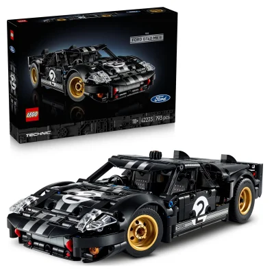 LEGO Technic 1966 Ford GT40 MKII Race Car Collectible Model Kit with V8 Engine