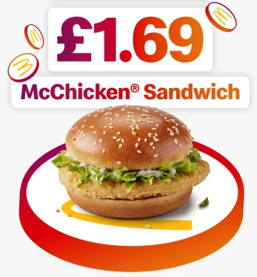 McChicken Sandwich - via McDonald's App - Selected Accounts