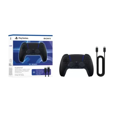 PlayStation DualSense Wireless Controller Midnight Black + USB Cable for PC